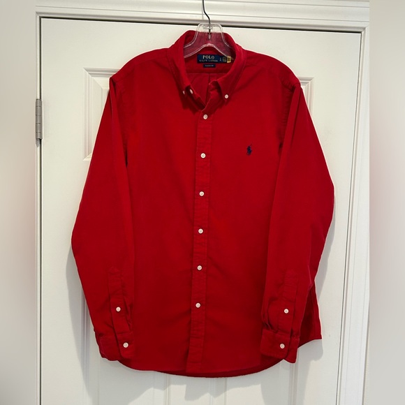 Ralph Lauren Other - Polo by Ralph Lauren Men's Red Pin Wale Corduroy Shirt L